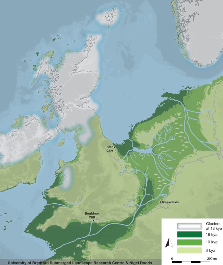 Doggerland Landscape 18,000 Years Ago
