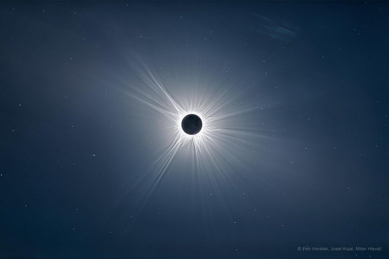 Doomed SOHO Comet During Solar Eclipse