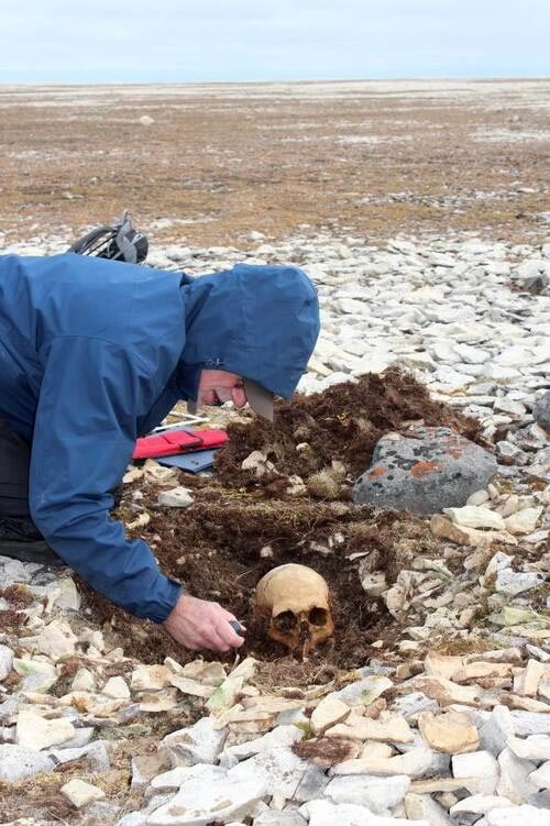 Douglas Stenton Excavating Unidentified Sailor