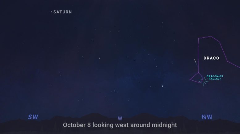 Draconid Meteor Shower October 2025 Sky Chart