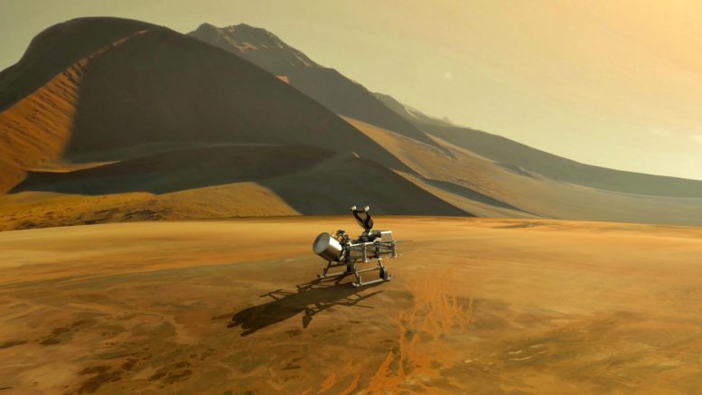 Libélula en la superficie de Titán