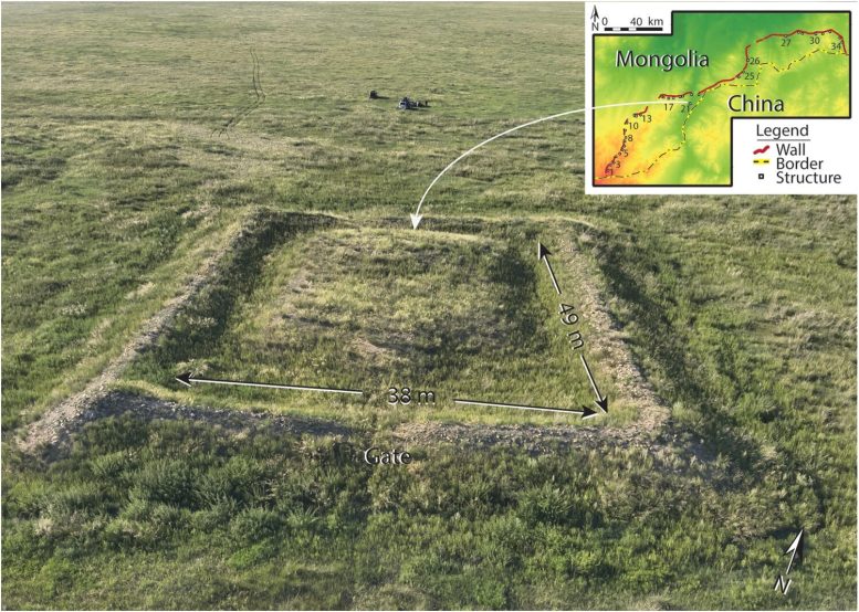 A new study highlights the discovery of the Mongolian Arc, a 405-kilometer wall system in eastern Mongolia, revealing its architectural significance and prompting questions about its construction, purposes, and impacts. This research, part of a larger project examining historical wall systems, offers fresh insights into ancient civilizations and their legacies. Above is a drone photo of Khaltaryn Balgas. Credit: Authors