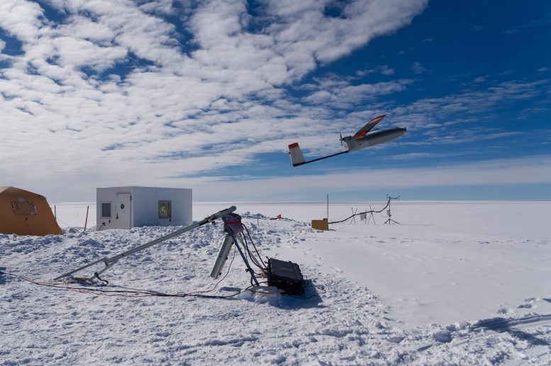 Drone Taking Off in Greenland
