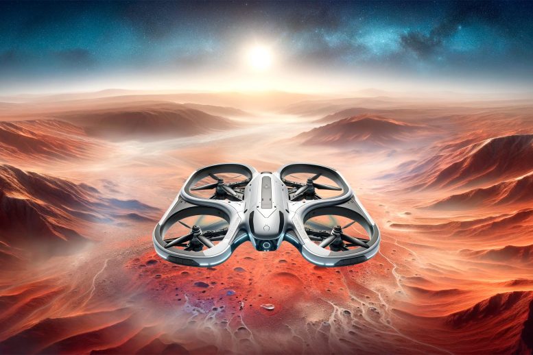 Drone on Mars Art Concept
