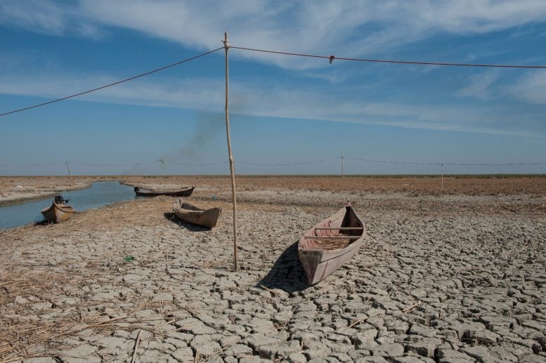 Drought in the Marshes of Present Day Southern Iraq