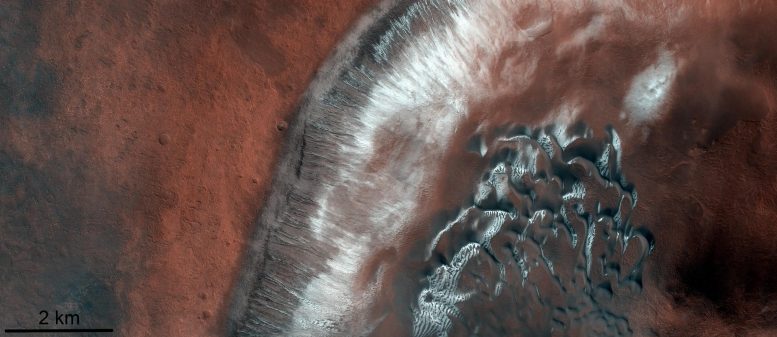 Dune Fields Mars Green Crater