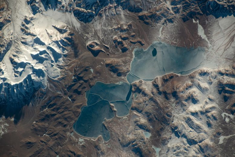 Duo of Tibetan Lakes From Space