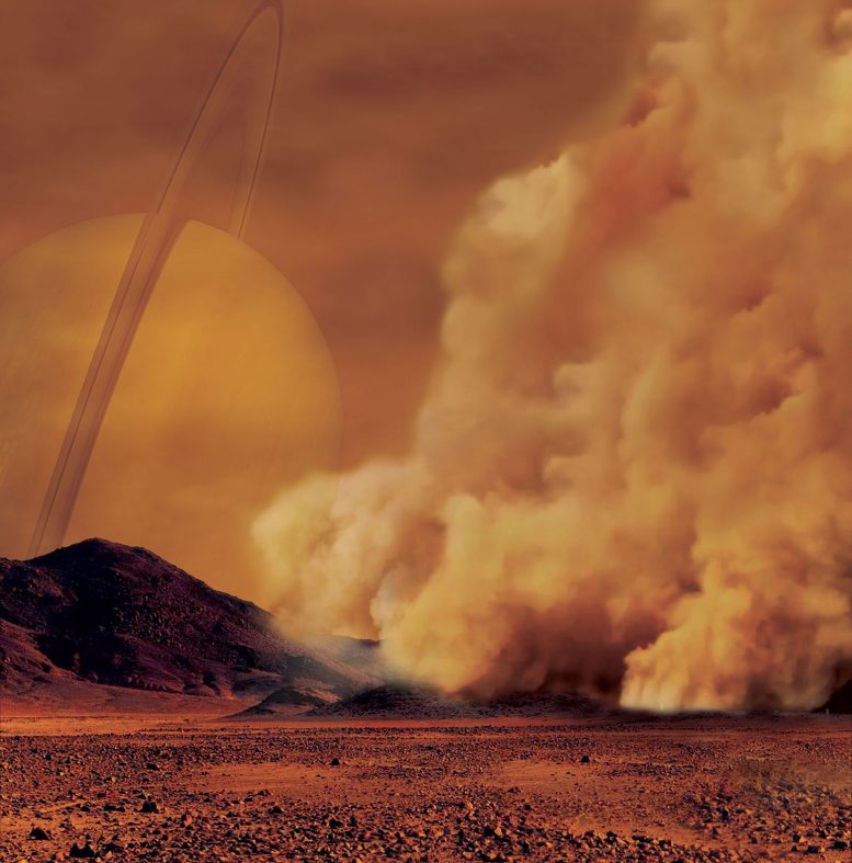 Dust Storms on Titan Spotted