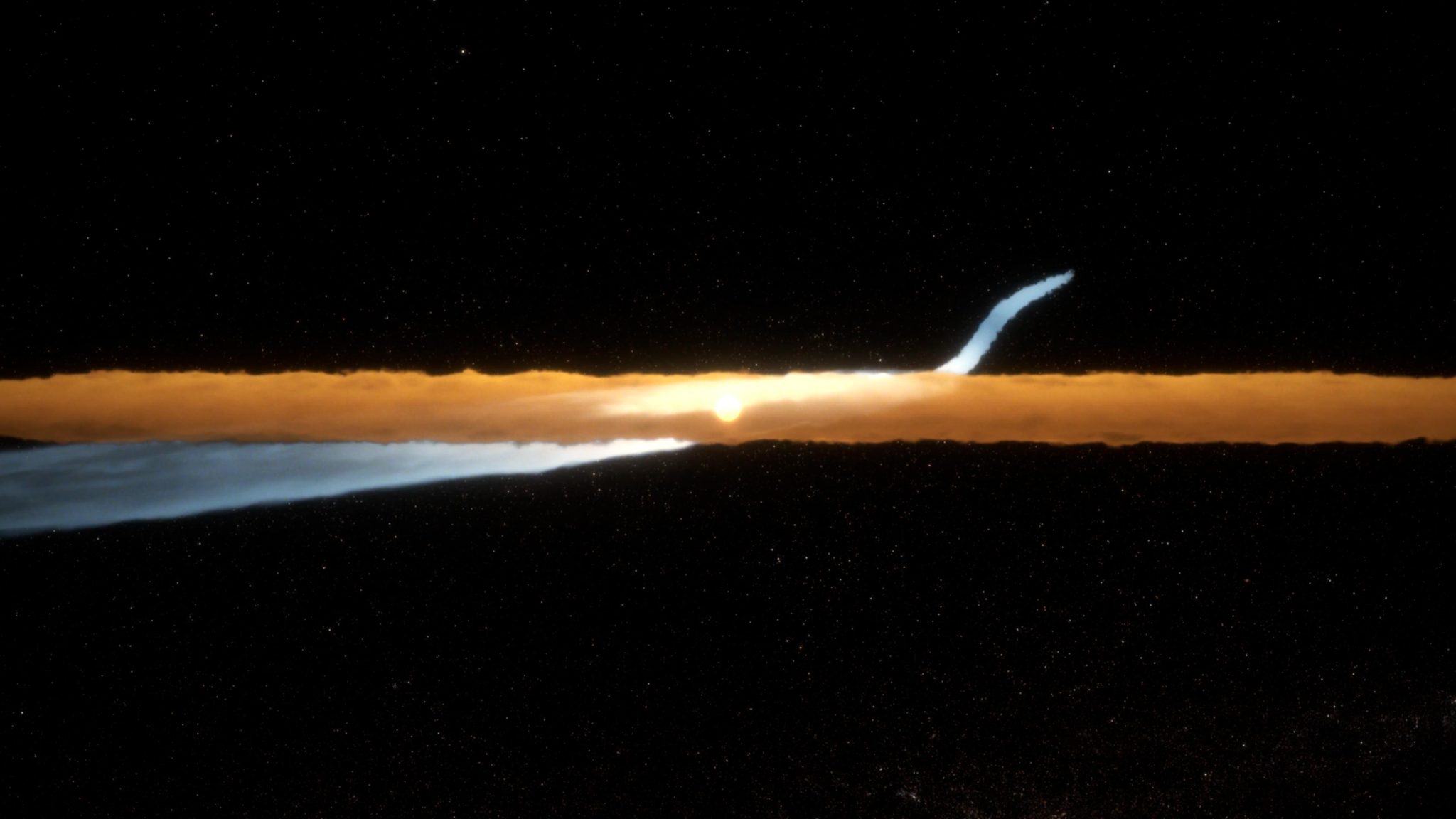 Webb’s Infrared Eye Uncovers Bizarre “Cat’s Tail” Dust Structure in ...