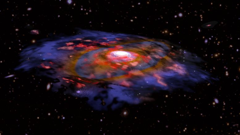 Dusty Rotating Distant Galaxy