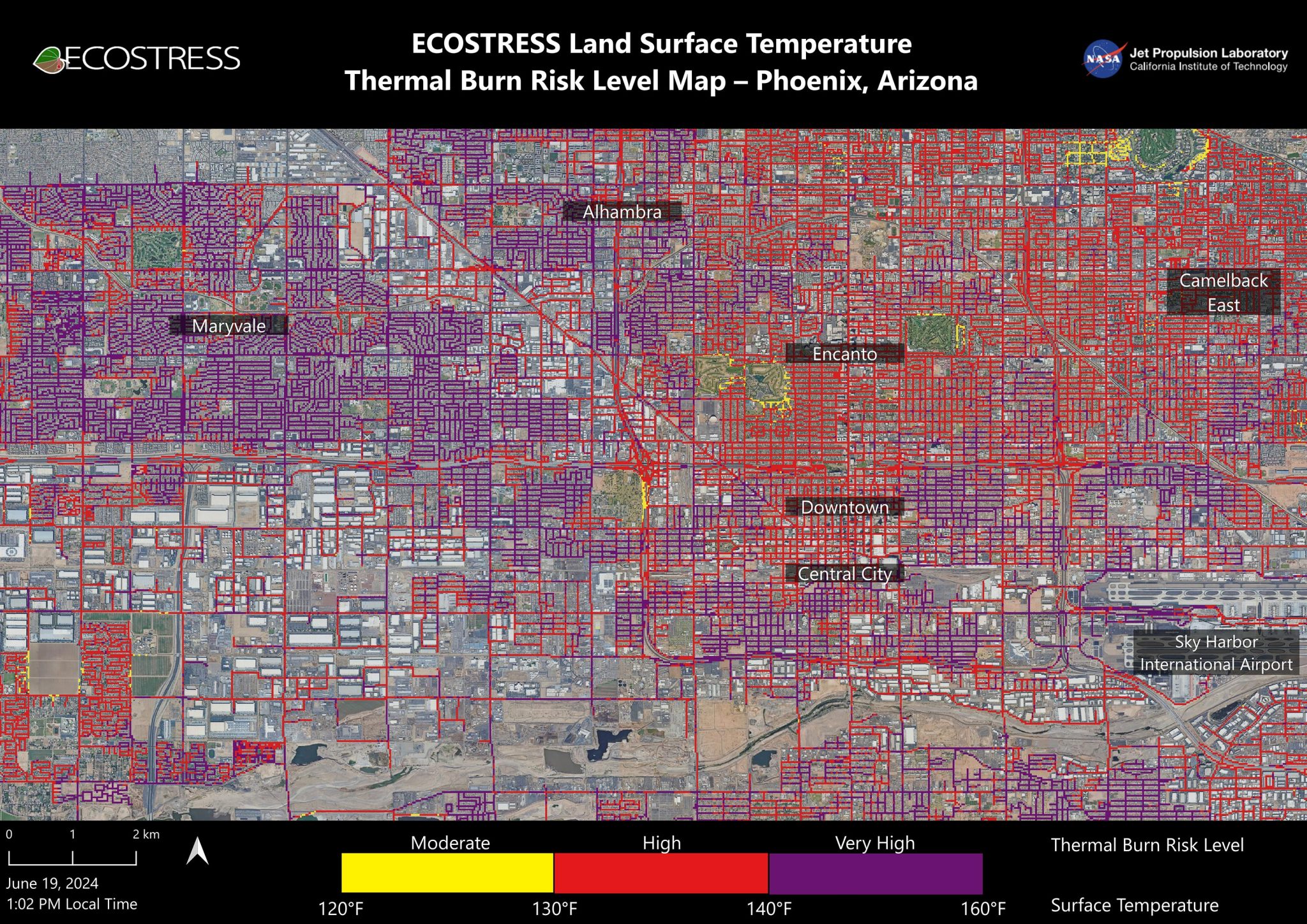Enhanced Risk For Arizona Feel the Burn: NASA’s ECOSTRESS Reveals Which Phoenix Streets To Avoid ...