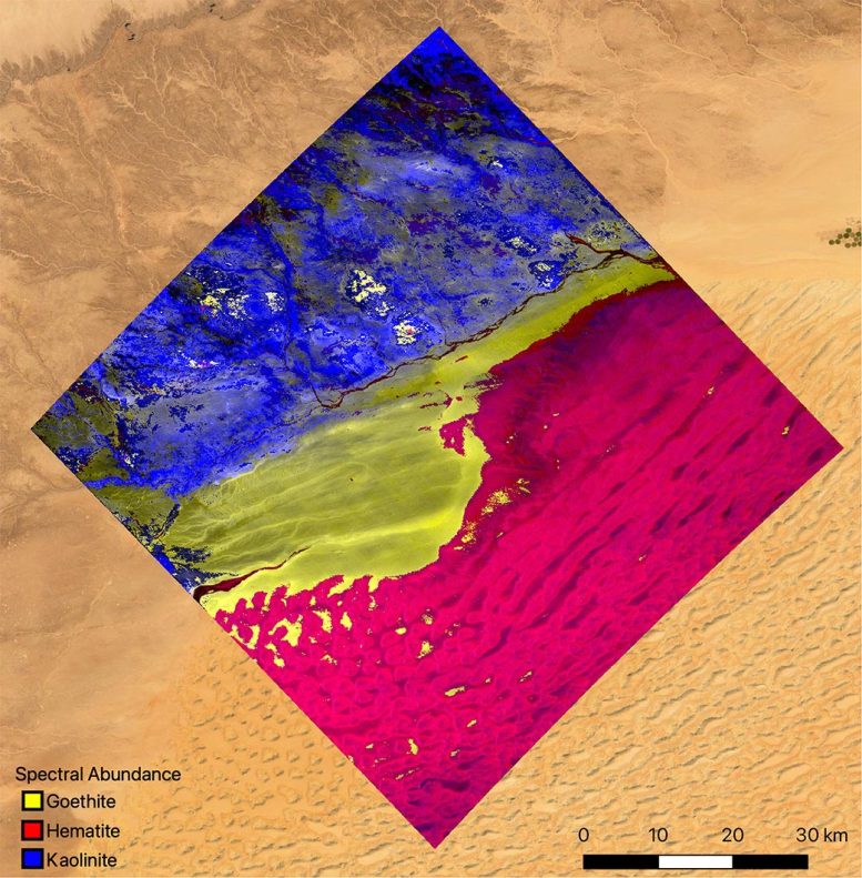 EMIT Mineral Map Southwestern Libya