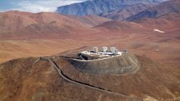 ESO Observatory at Paranal Viewed From Above