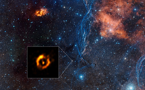 ESO Views Dusty Ring Around Aging Double Star IRAS 08544-4431