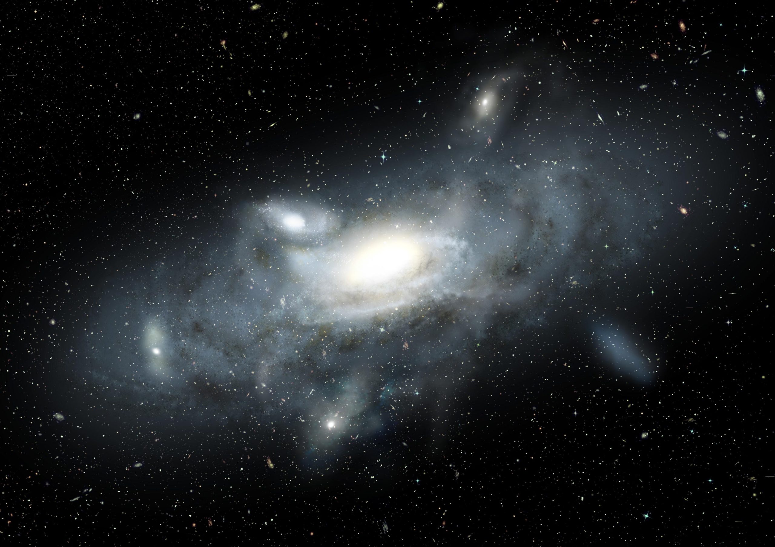 Early Milky Way Galaxy scaled
