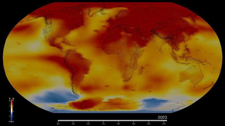 Earth Global Surface Temperature Anomalies 2023