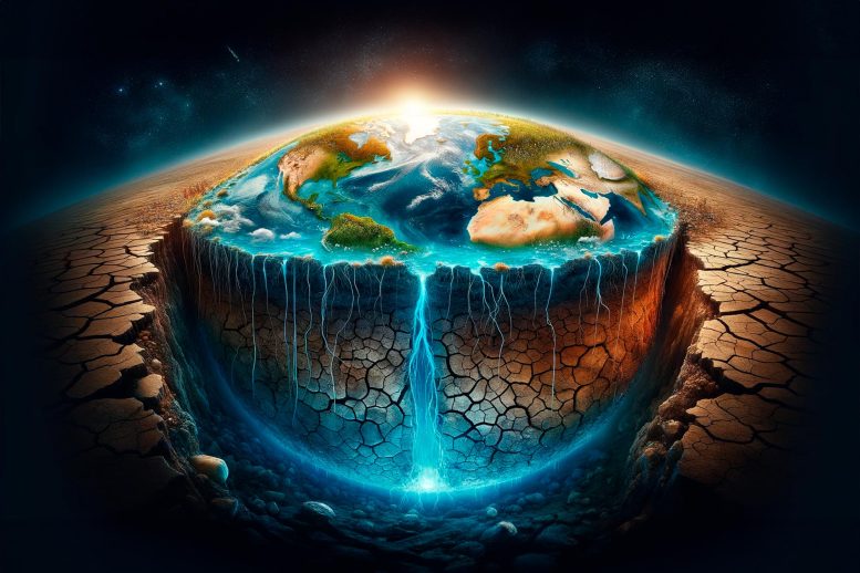 Earth Groundwater Art Concept