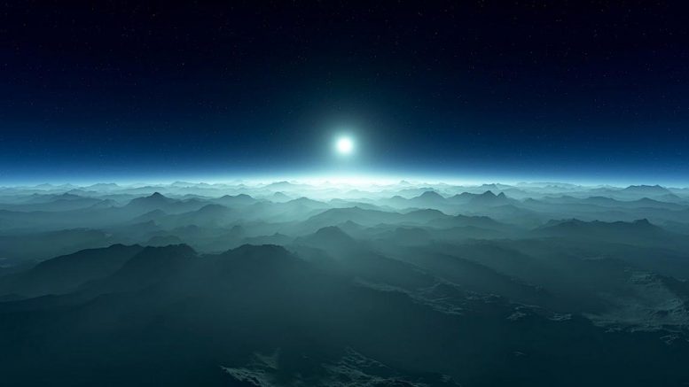 Земляная скалистая атмосфера экзопланеты