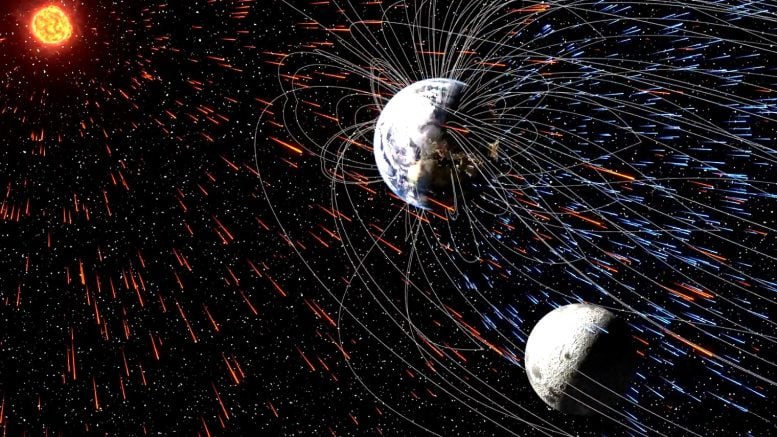 Earth Moon Solar Wind