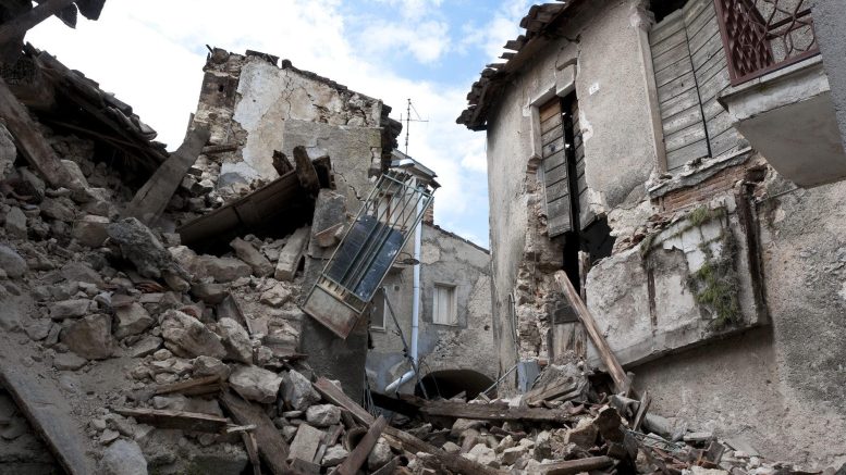 Earthquake Building Rubble Destruction