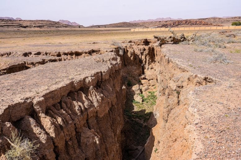 Earthquake Crack in Ground