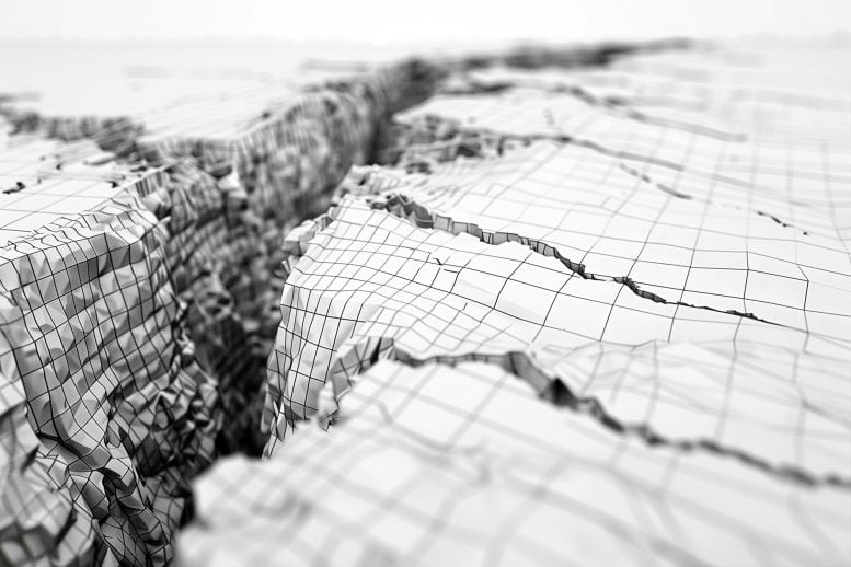 Earthquake Geometry Physics Simulation Art Concept