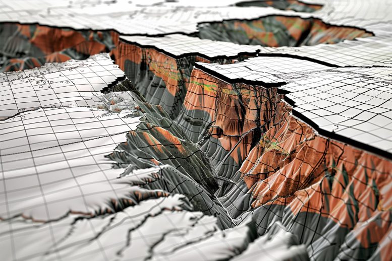 Earthquake Geometry Physics Simulation Art Concept Illustration