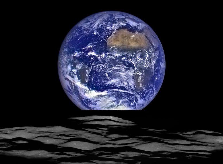 Earthrise From Moon NASA Lunar Reconnaissance Orbiter