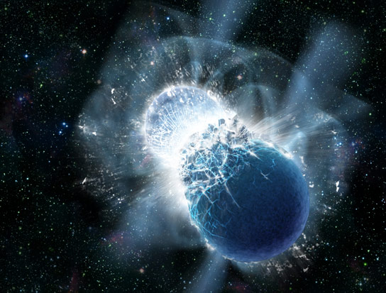 Earths Gold Likely Came from Colliding Neutron Stars