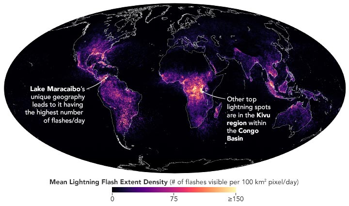 Earth’s Lightning 1995 2020 Annotated