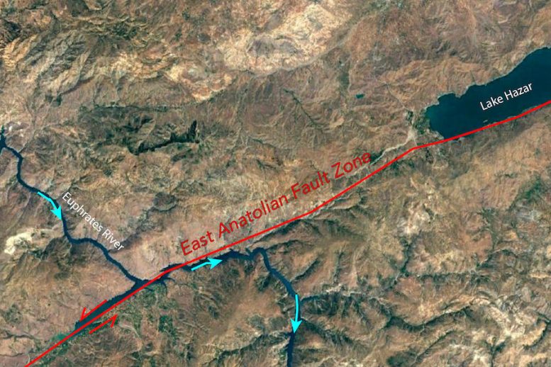 East Anatolian Fault Zone Satellite Image