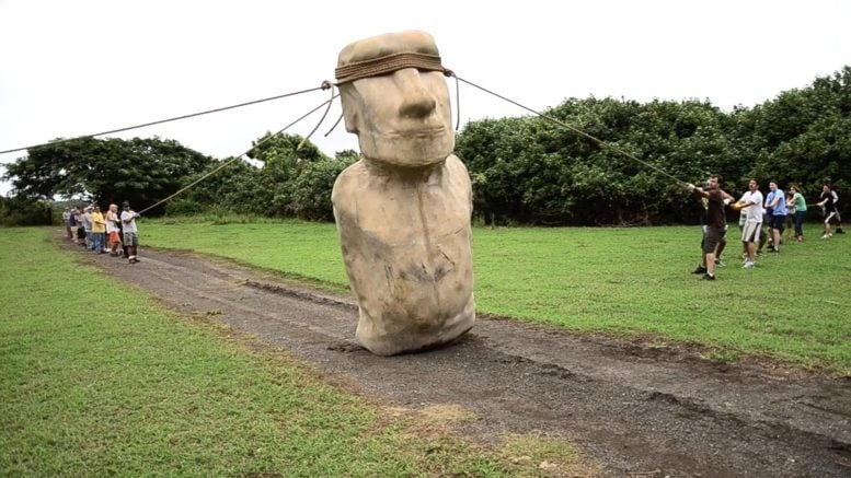 Easter Island Moai Statue Walking