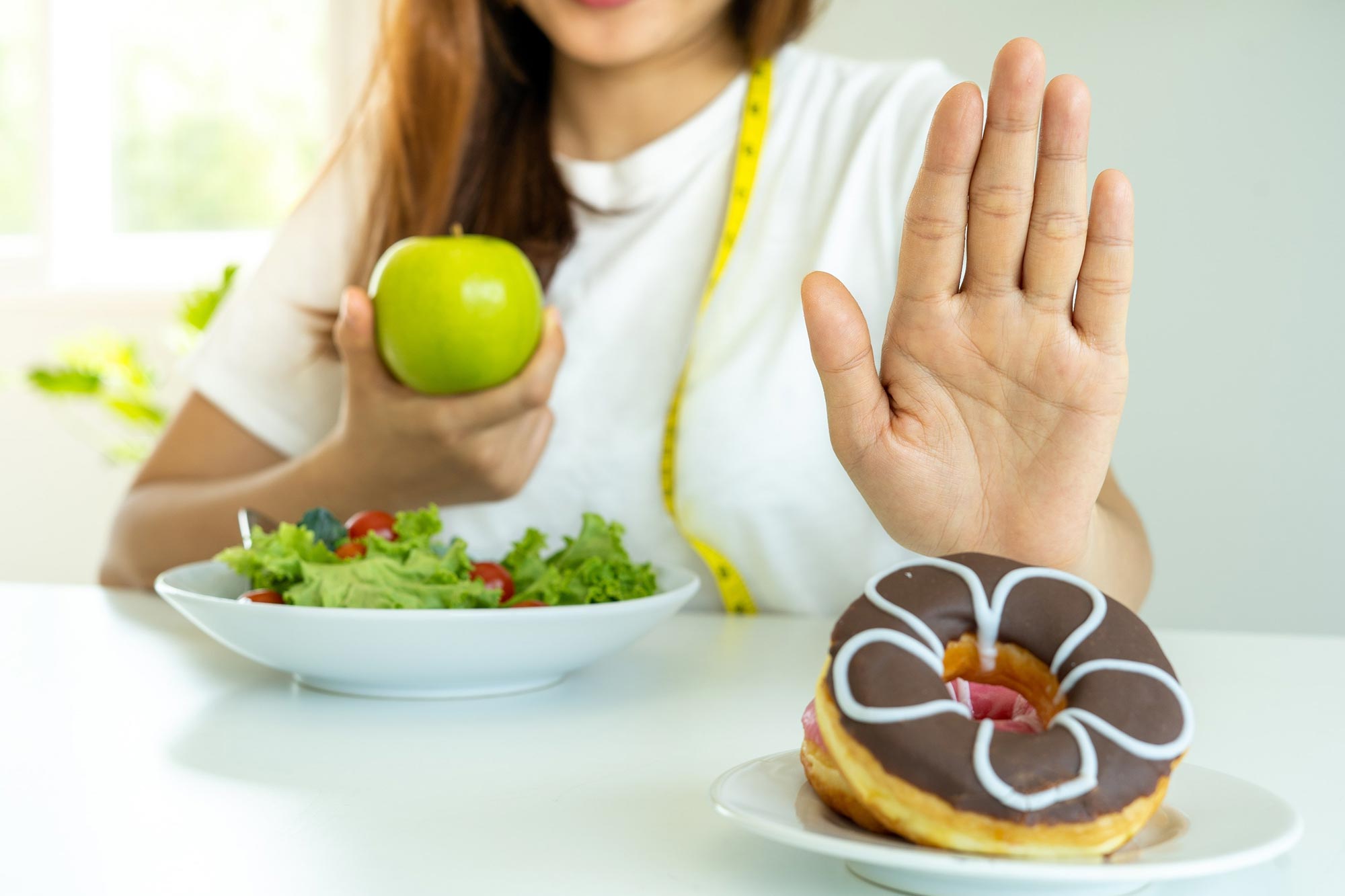 Eating Healthy Choice Refusing Junk Food