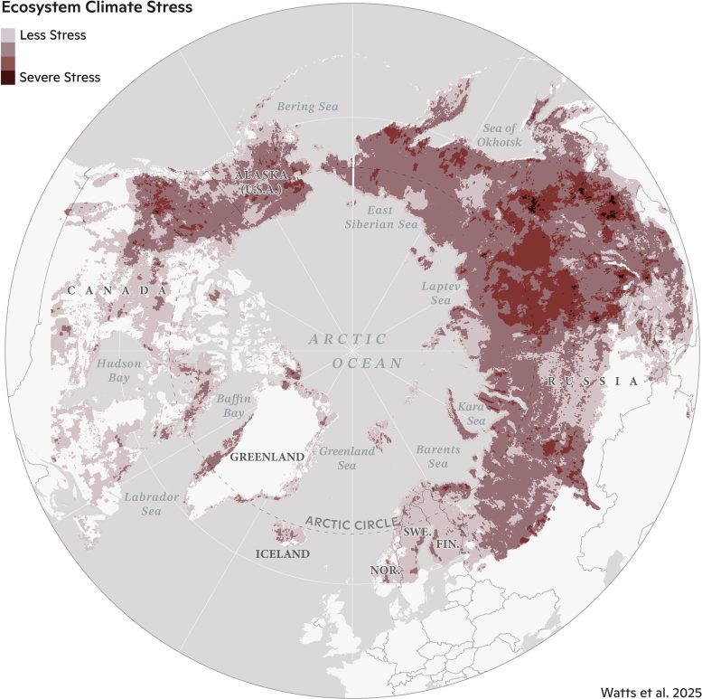 Ecosystem Climate Stress Arctic Boreal Region 1997-2020