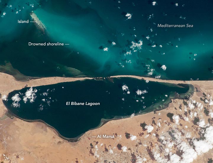 El Bibane Lagoon Annotated