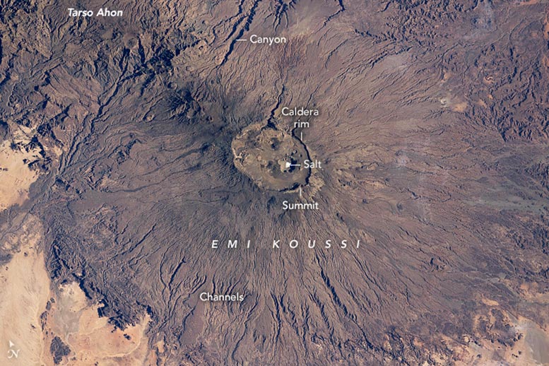 Emi Koussi From Space Annotated
