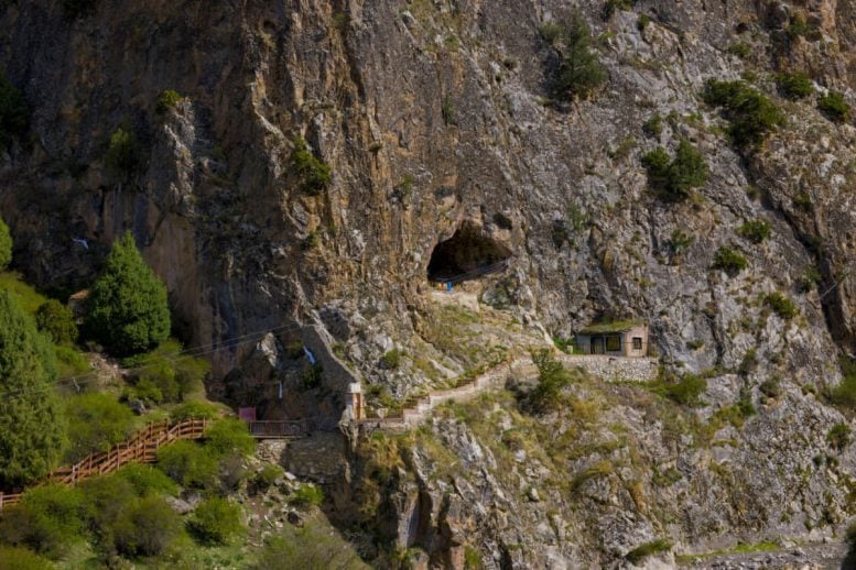 Entrance to Baishiya Karst Cave
