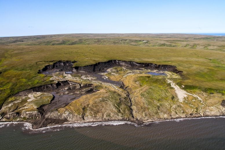 Eroding Permafrost Coast Herschel Island