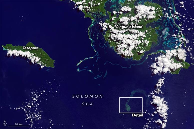 Sharkcano! – NASA Satellite Catches Submarine Eruption of Kavachi Volcano - SciTechDaily