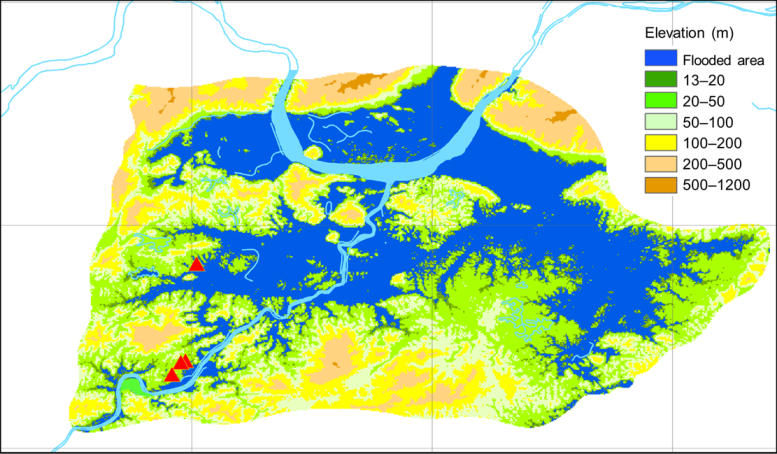 Estimated Flooded Areas Using SRTM Datasets