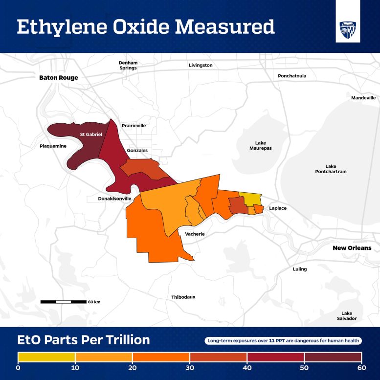 Ethylene Oxide Levels Detected in Louisiana