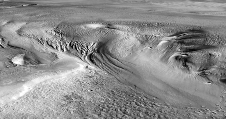 Eumenides Dorsum on Mars