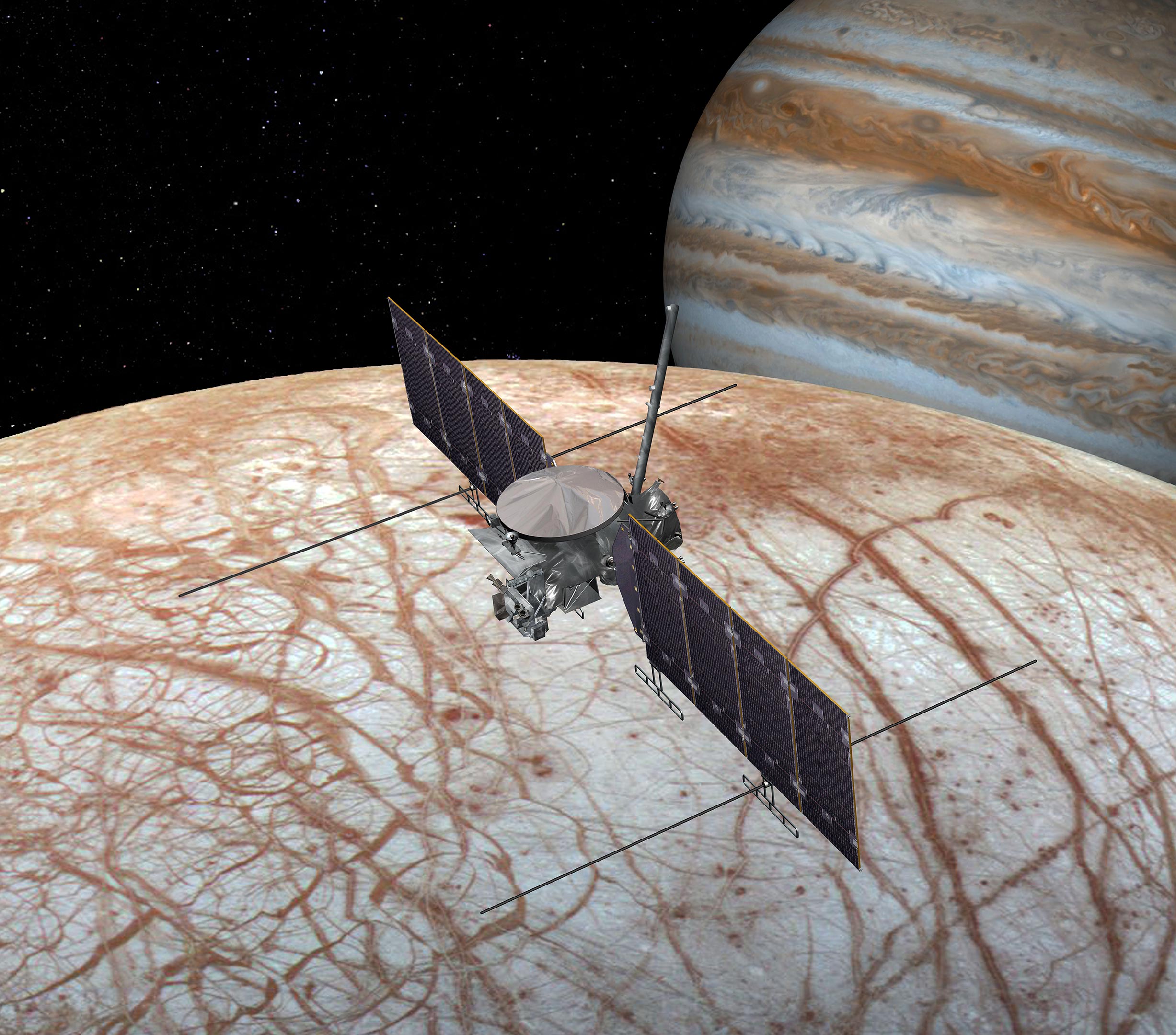 NASA finalizează carcasa principală a navei spațiale Europa Clipper – va căuta viața pe Jupiter Europa înghețată