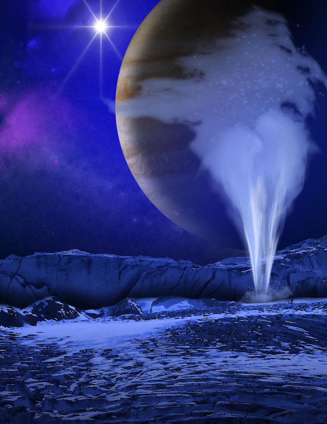 La NASA dice que los lagos poco profundos en la corteza helada de la luna Europa de Júpiter podrían entrar en erupción