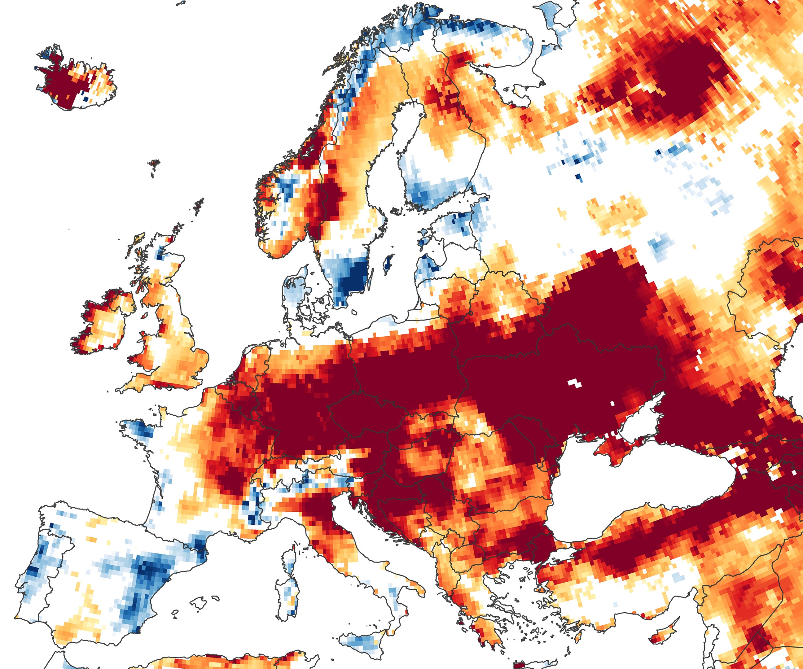 Satellite Maps Shows Signs of Drought in European Groundwater