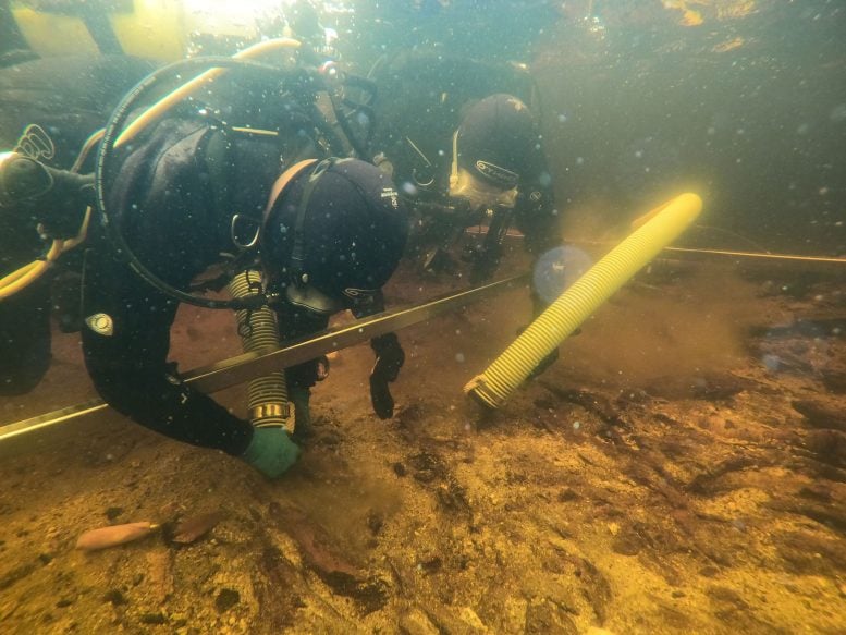 Excavating Underwater at Loch Bhorgastail