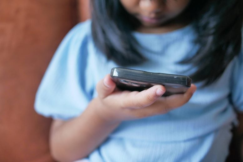Excess Screen Time Child Watching Cell Phone