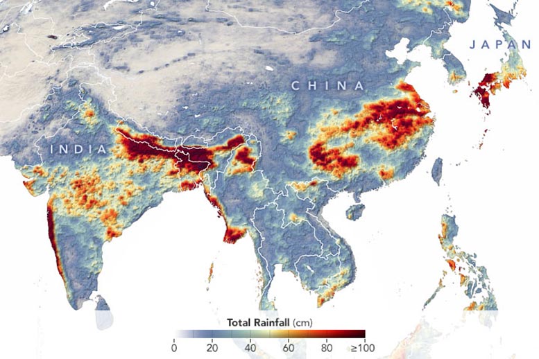 Excessive Monsoon Rains Flood Asia Annotated