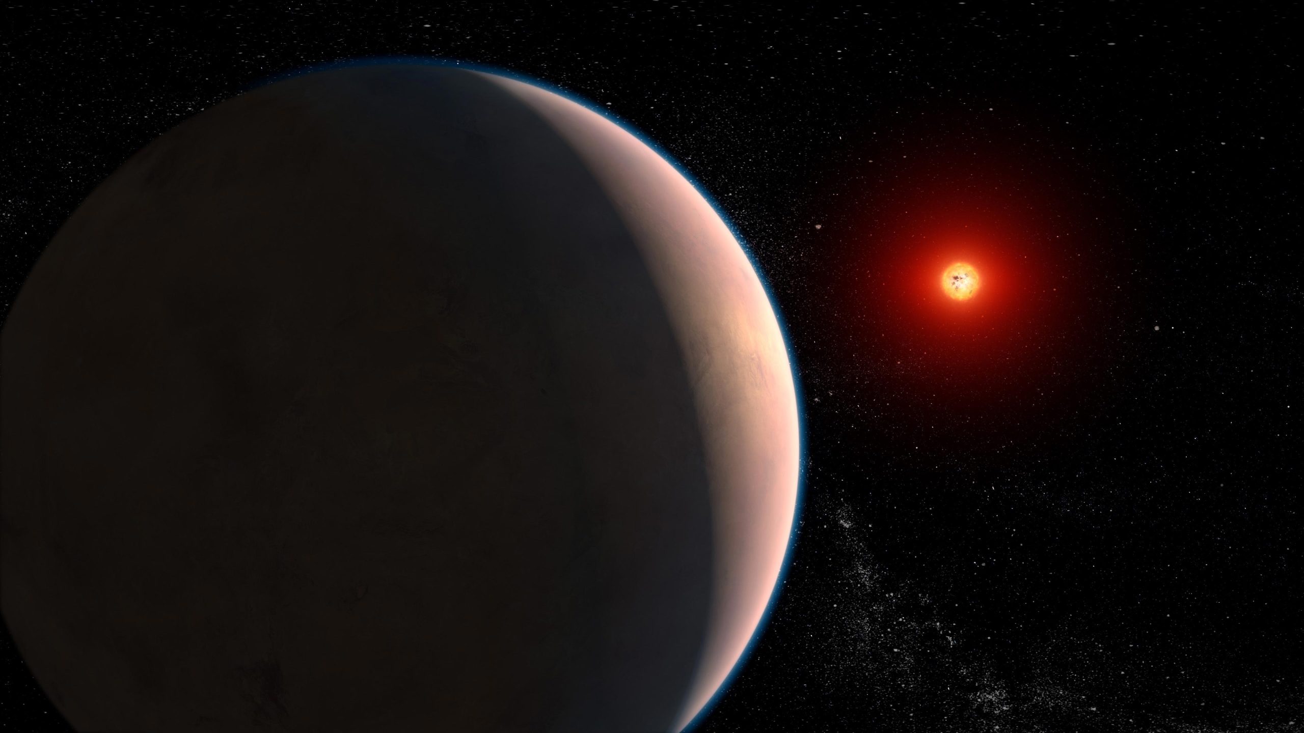 Webb-telescoop detecteert waterdamp, maar van een rotsachtige planeet of zijn ster?