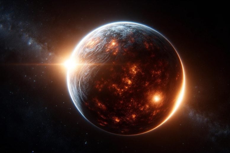 Exoplanet Hot Rocky World Art Concept